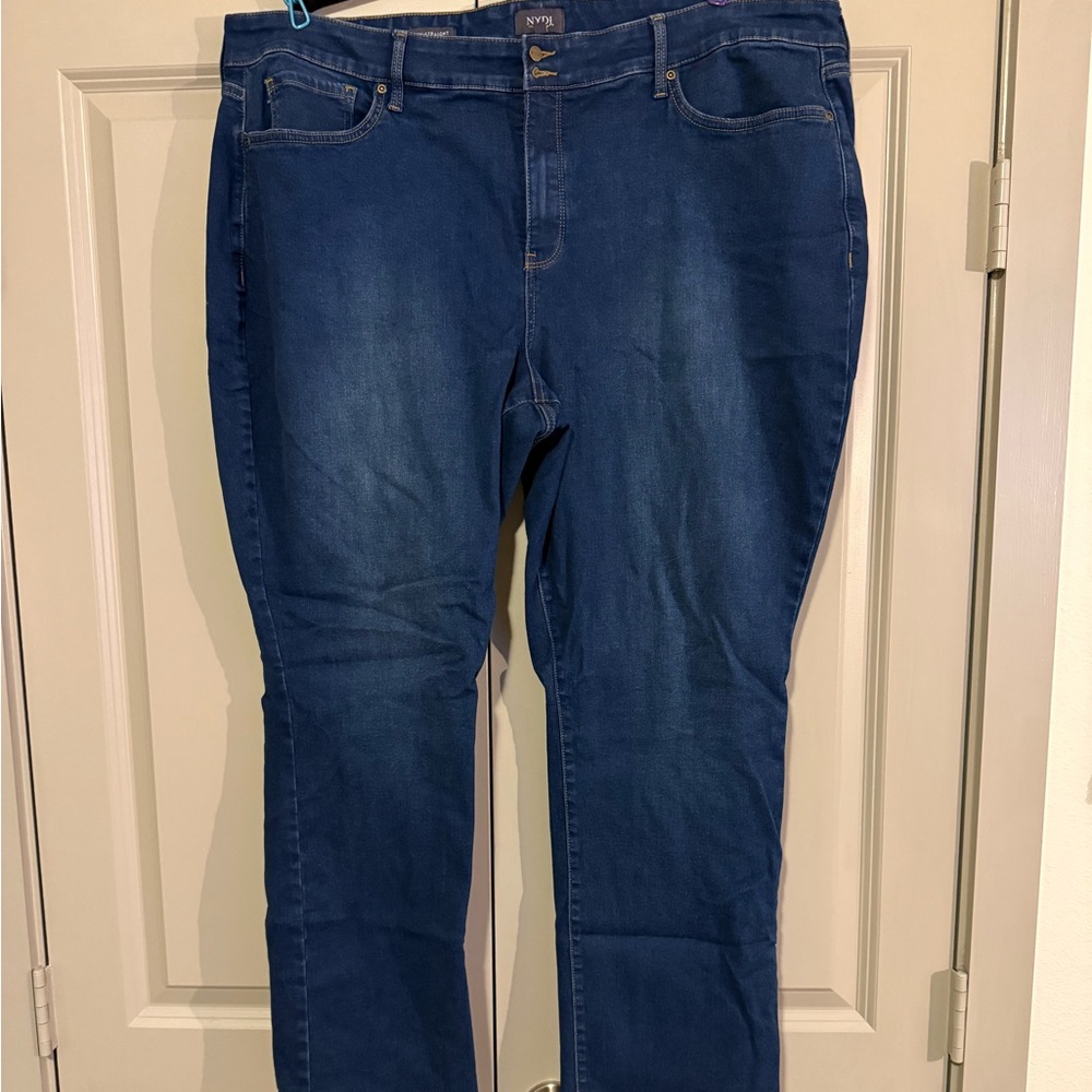 NYDJ Straight Leg Jeans in Deep Blue